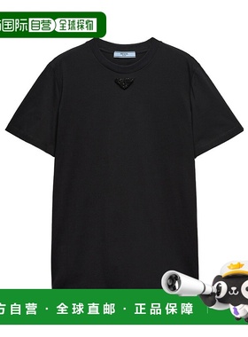 PRADA 女士T恤 35838R16DVS162F0002 AW2024黑色短袖