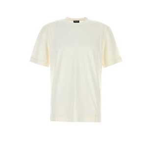 男士 香港直邮潮奢 zegna 杰尼亚 RUH386A3H718N 白色棉质真丝T恤