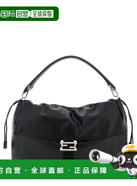 FENDI 男士单肩包 7VA665AV8BF0GXN AW2025 黑色 Fendi Flux Maxi