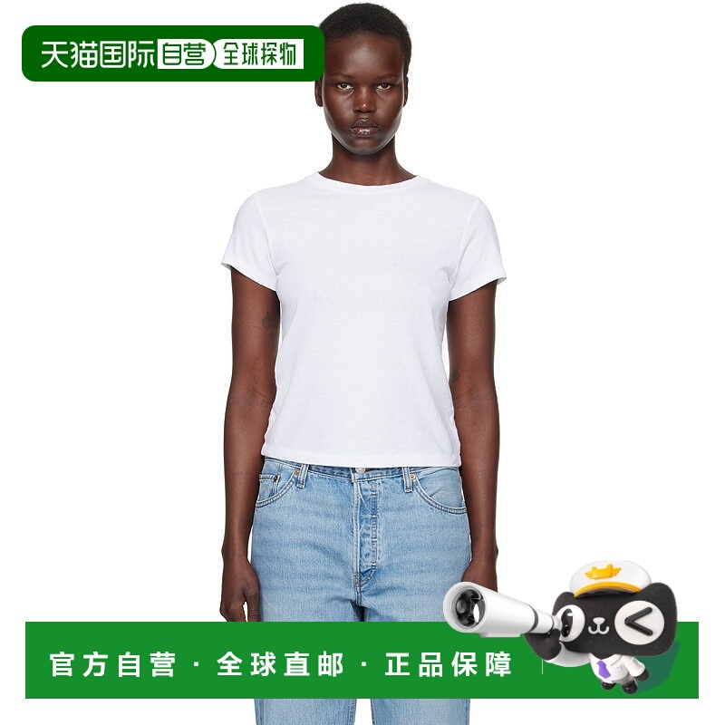 1h可退 潮奢 RE DONE 女士 白色 Hanes 联名 1960s Slim T 恤 024