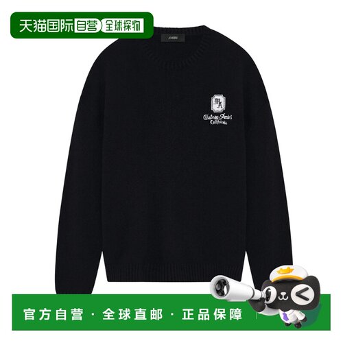 AMIRI 男士针织衫 AMTOKN1067BLACK SS2026 黑色 MA Chateau 羊毛