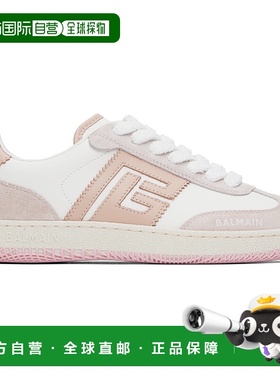 1h可退 潮奢 Balmain 巴尔曼 女士 白色 & 粉色 Swan 运动鞋 EN1V