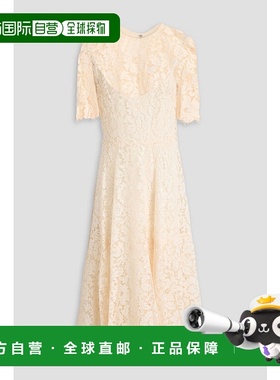 1h可退 潮奢 Valentino 华伦天奴 女士 凸纹蕾丝中长连衣裙 B0VAP