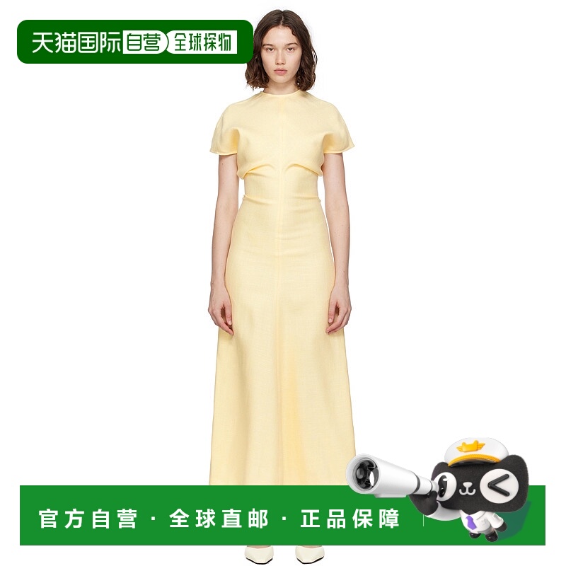 1h可退 潮奢 TOTÊME 女士 黑色 Slouch Waist Basketweave 连衣裙