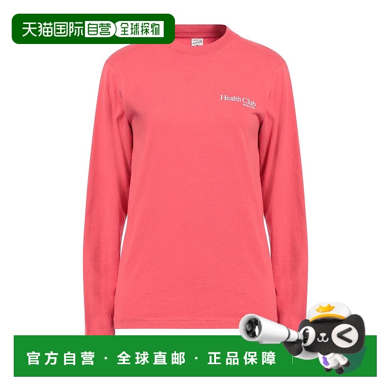 1h可退 潮奢 SPORTY & RICH 女士 基础款T恤 red红色 舒适时尚