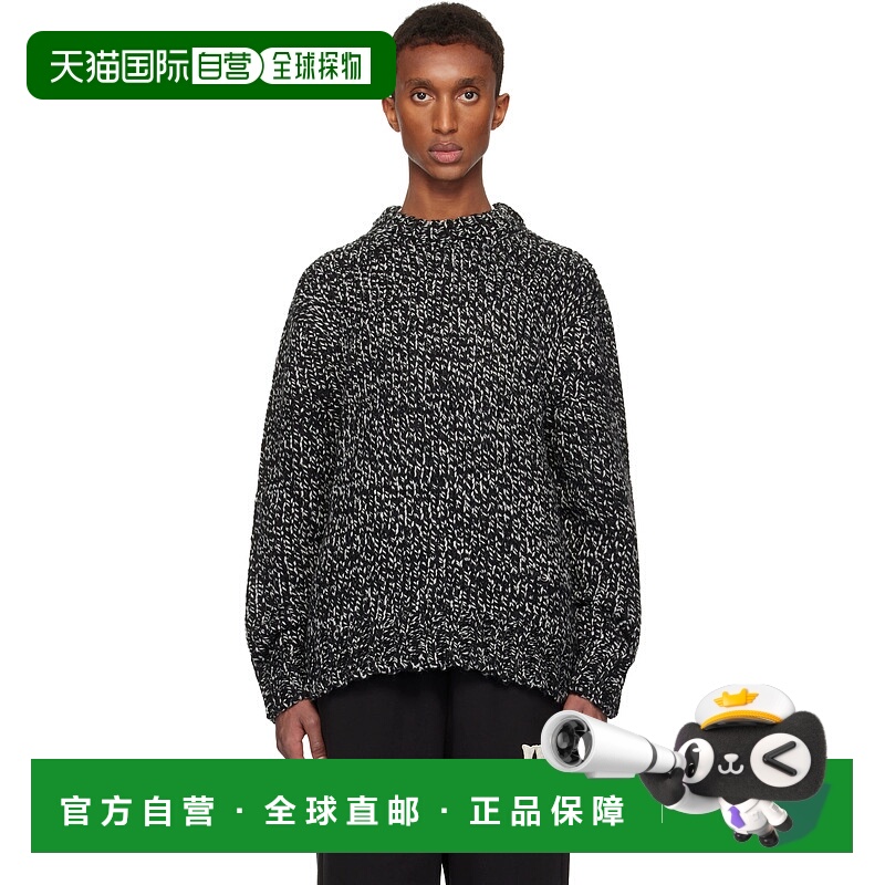 1h可退 潮奢 We11Done 男士 黑色 & 白色 Chunky 毛衣 WDKT324649