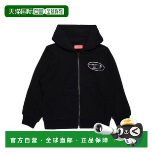 DIESEL 黑色 男童夹克 AW2024 连帽拉链 J020010JFAVK900 1h可退