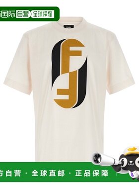 1h可退 FENDI 男士T恤 FY0936AOZ4F1J7C AW2025 白色 短袖T恤