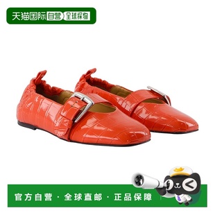 女士芭蕾乐福鞋 图案芭蕾平底鞋 S3119469 橙色 AW2025 GANNI