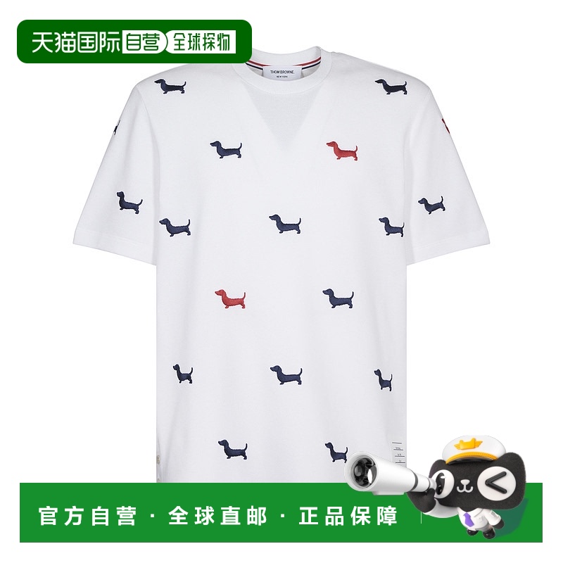 1h可退 THOM BROWNE 男士T恤 MJS284E00050100 SS2025 白色