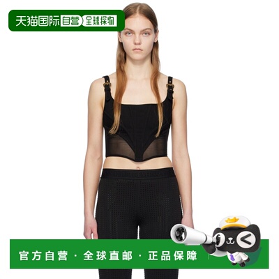 1h可退 潮奢 versace 范思哲 女士 黑色 Baroque Buckle 上装 E76