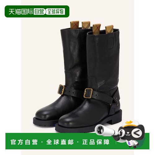BURBERRY 女士靴子 100283544913000 CO 黑色 Biker Boots骑士靴