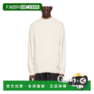 WE11DONE 男士针织毛衣 WDKT122653UIV SS2022 白色 灰白色徽标毛