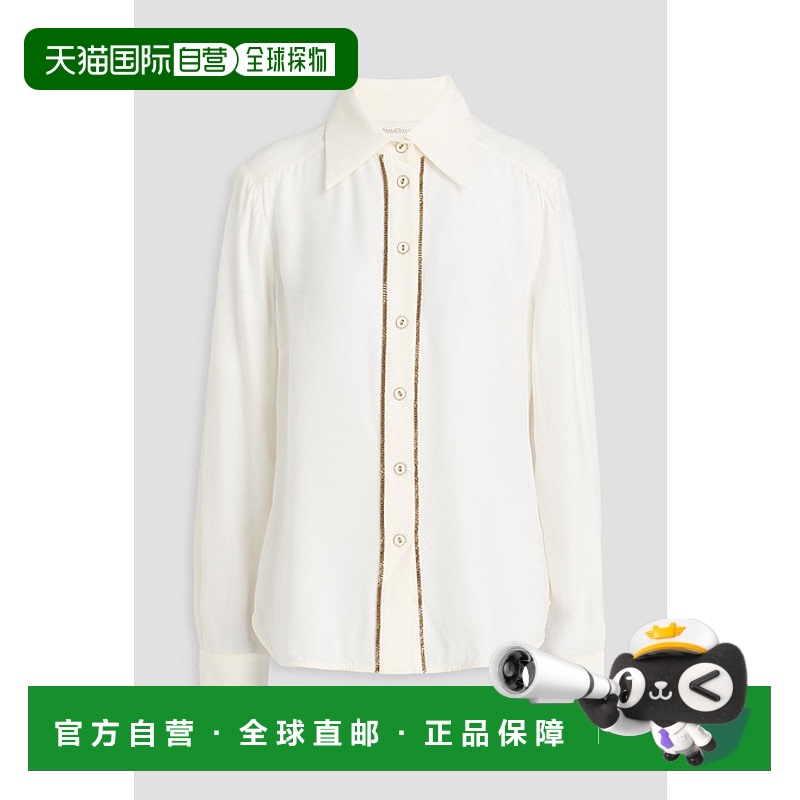 1h可退 潮奢 ZIMMERMANN 女士 链条装饰绉纱衬衫 1185TF24RC