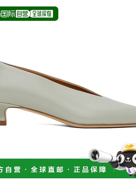 1h可退 潮奢 aeyde 女士 灰色 Clara Leather 低跟鞋 A11PUCARP35