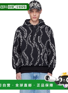 1h可退 潮奢 Versace Jeans 范思哲 男士 黑色 Chain Couture 连