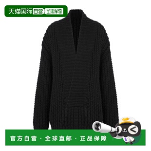 女士针织毛衣 羊毛V 444S26AM313X9000 黑色 领针织 AW2024 DIOR