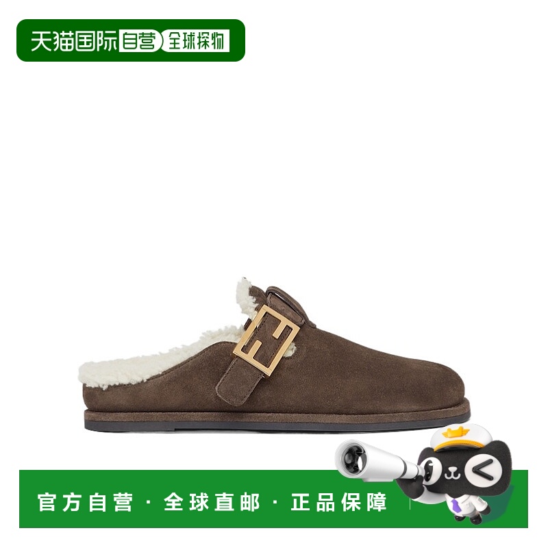 1h可退 FENDI 女士凉鞋 8R8448TK6F1PZ8 AW2024 棕色 露跟穆勒鞋
