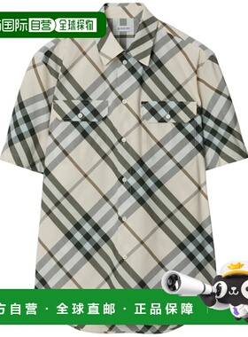 BURBERRY 男士衬衫 8087325A5686 AW2024 灰色 Short sleeve shir