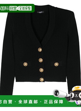 BALMAIN 女士针织毛衣 CF1KL007KB070PA CO 黑色长袖开衫