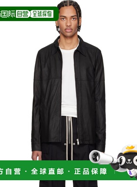 潮奢 rick owens 瑞克 欧文斯 男士 黑色 Temple Brad 皮革夹克 R