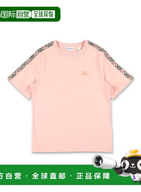 1h可退 潮奢 Burberry 巴宝莉 女童 Kid 棉质格纹肩裁剪T恤童装 8