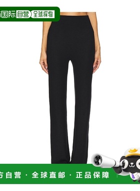 潮奢 LESET 女士 Lauren 直筒裤 LB118A black黑色 舒适时尚