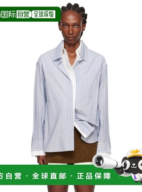 1h可退 潮奢 Acne Studios 艾克妮 女士 蓝色 Layered Button-Up