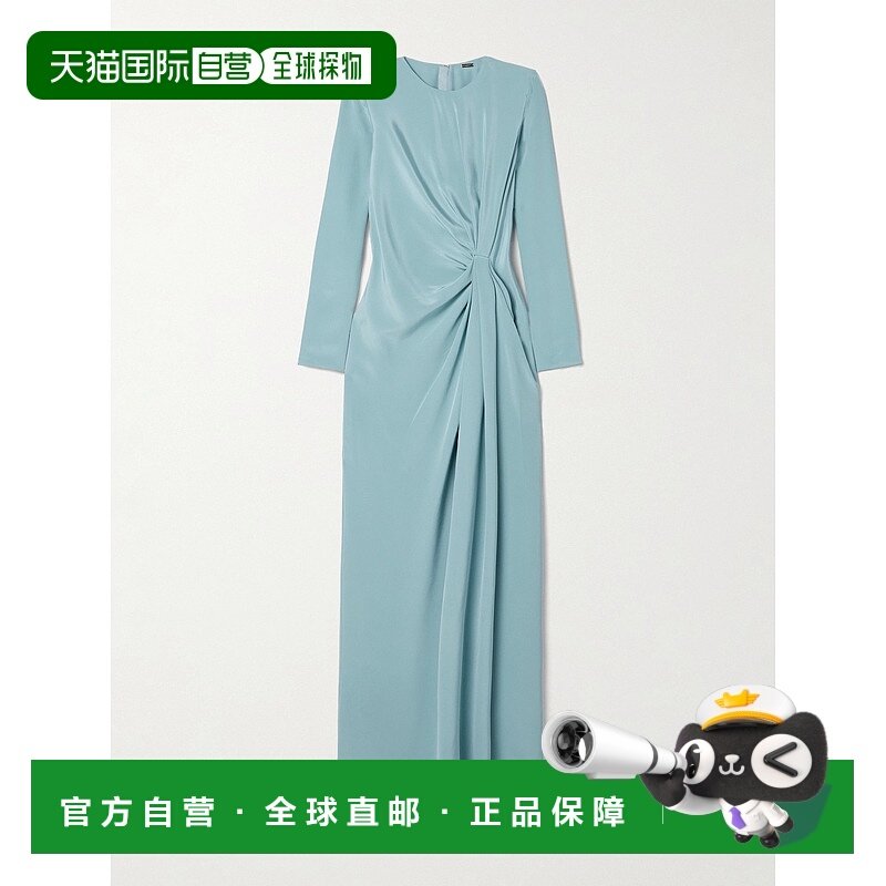 1h可退 潮奢 ADAM LIPPES 亚当 利普斯 女士 垂褶真丝绉纱礼服 R2