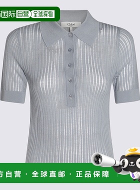 CHLO&Eacute; 女士POLO衫 CH25SMP3067044N SS2025 灰色上衣女装