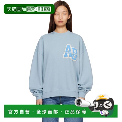 1h可退 潮奢 ANINE BING 女士 蓝色 Miles Oversized Letterman