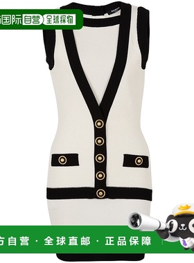 BALMAIN 女士连衣裙 EF1R5086KH88GAU SS2025 白色 Fitted dress