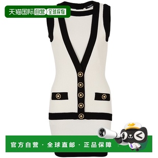 BALMAIN 女士连衣裙 EF1R5086KH88GAU SS2025 白色 Fitted dress
