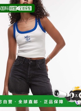 1h可退 潮奢 Topshop 女士 Hourglass Editor 牛仔水洗黑色短裤