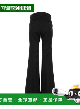 GIVENCHY 女士休闲裤 BW511N14LD001 SS2024 黑色 喇叭休闲裤