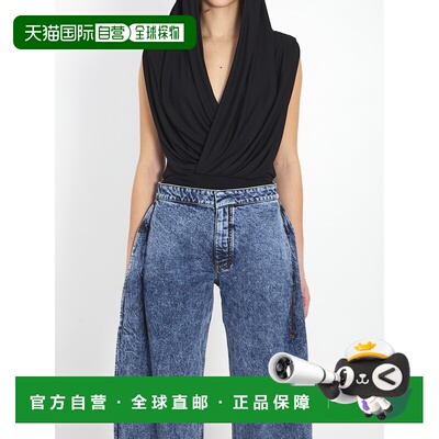 ALAIA 女士连体衣 AA9B0426J090C995 SS2026 黑色 Hooded bodysui