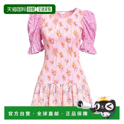 1h可退 潮奢 LOVESHACKFANCY 女士 短款连衣裙 pink粉色 舒适时尚