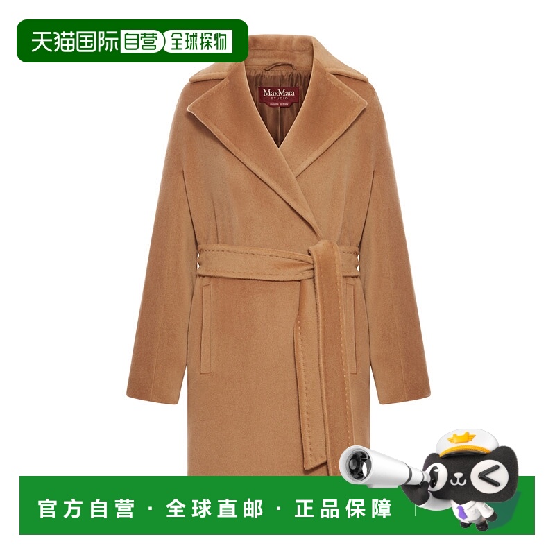 1h可退 MAX MARA 女士外套 6016115206002 AW2025 棕色 长袖大衣