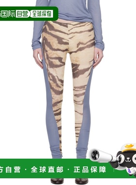 1h可退 潮奢 Baserange 女士 蓝色 & 驼色 Net 紧身裤 PANEBLSP26