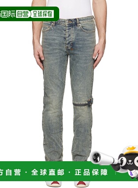 1h可退 潮奢 Ksubi 男士 蓝色 Chitch Stage Dive Caged 牛仔裤 M