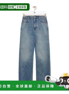 LOEWE 女士牛仔裤 S359Y11XEI6395 SS2026 蓝色 拉链牛仔裤