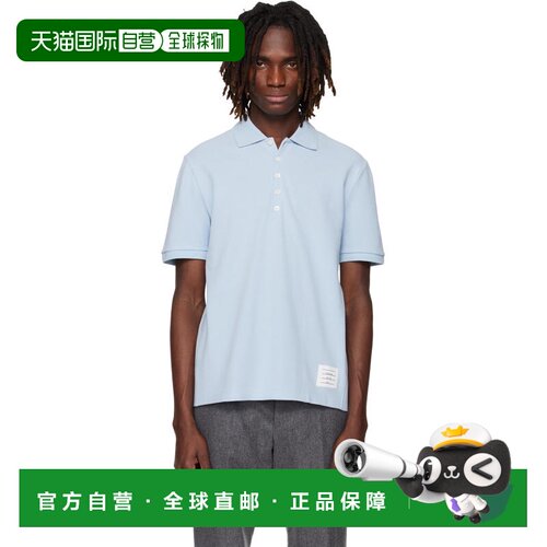 Thom Browne 汤姆 布朗 男士 蓝色 Classic Pique 4-Bar Polo 衫
