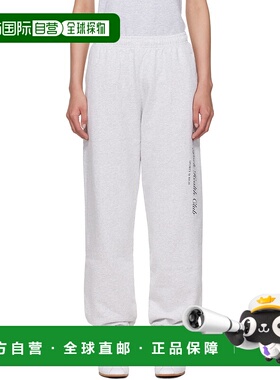 1h可退 潮奢 SPORTY & RICH 女士 灰色 NY Health Club 运动裤 PA
