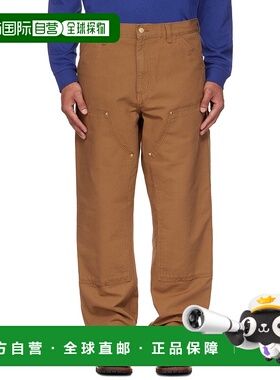 1h可退 潮奢 CARHARTT WIP 男士 黄褐色 Double Knee 长裤 I03150