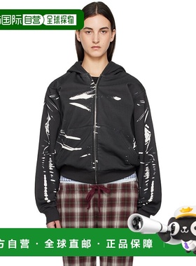 1h可退 潮奢 Praying 女士 黑色 Latex Printed 连帽衫 PRAY24028