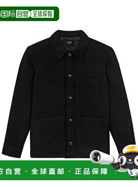 A.P.C. 男士外套 WVBEHH32029LZZ AW2025 黑色 Shirt Made Of Woo