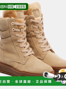 1h可退 潮奢 bogner 博格纳 女士 Calgary 皮毛内里绒面革绑带靴