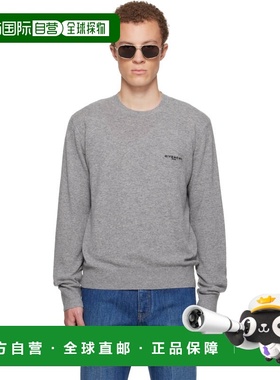1h可退 潮奢 Givenchy 纪梵希 男士 灰色 Wool & Cashmere Embroi