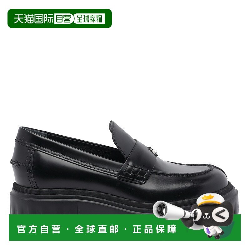 HOGAN 女士芭蕾乐福鞋 HXW7000FV50UDWB999 黑色厚底鞋 AW2025