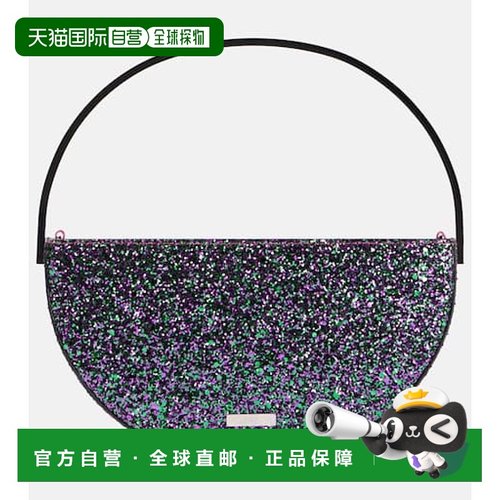 1h可退 潮奢 AQUAZZURA 女士 Purist 迷你亮片手包